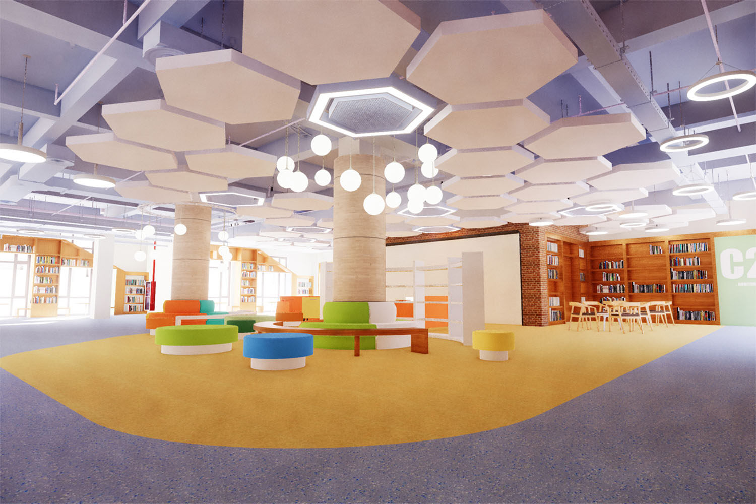 An artist's impression of the interior of the new school