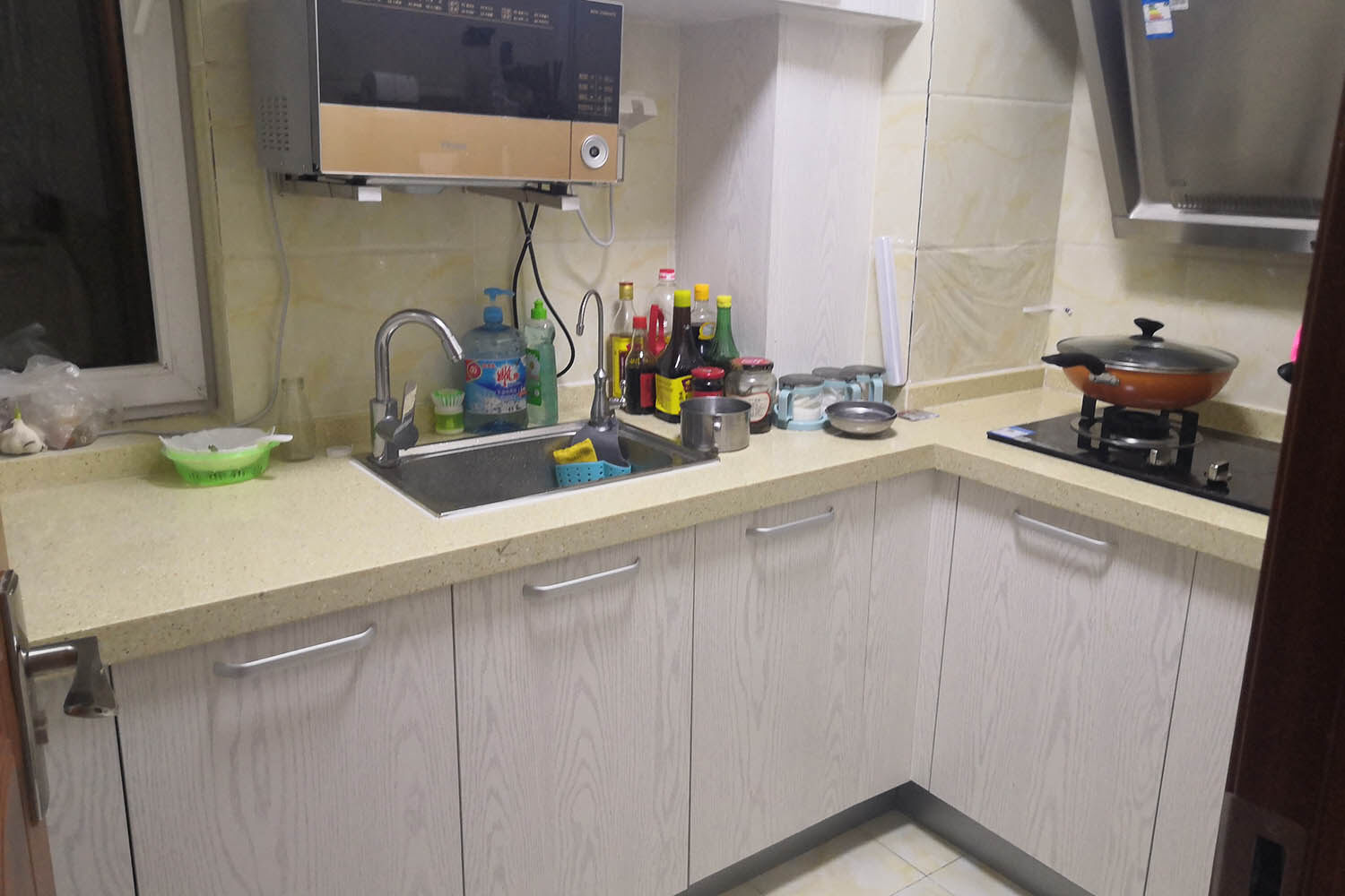 The kitchen in a teacher's apartment at the Beijing School